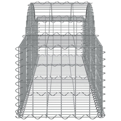 Cestas De Gaviones 7 Uds Forma De Arco Hierro 200x50x40/60 Cm_4