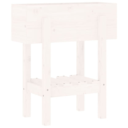 Jardinera Madera Maciza De Pino Blanco 62x30x69 Cm_0