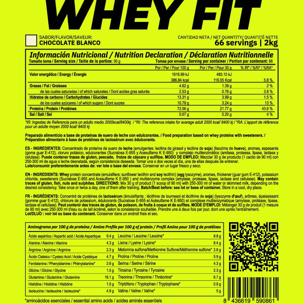 Whey Fit - 2kg - Chocolate Blanco - Aumenta La Masa Muscular - Masmusculo_4