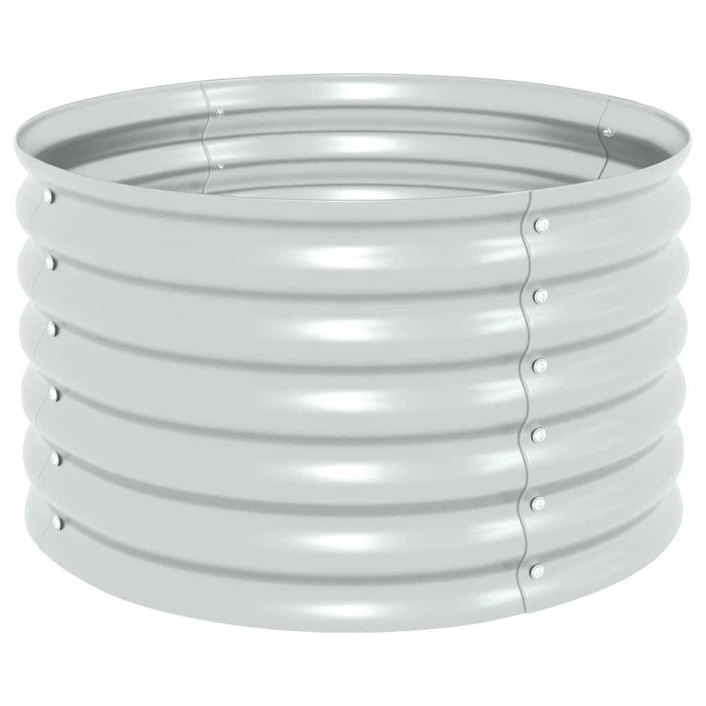 Arriate De Acero Galvanizado Plateado 80x80x44 Cm_0
