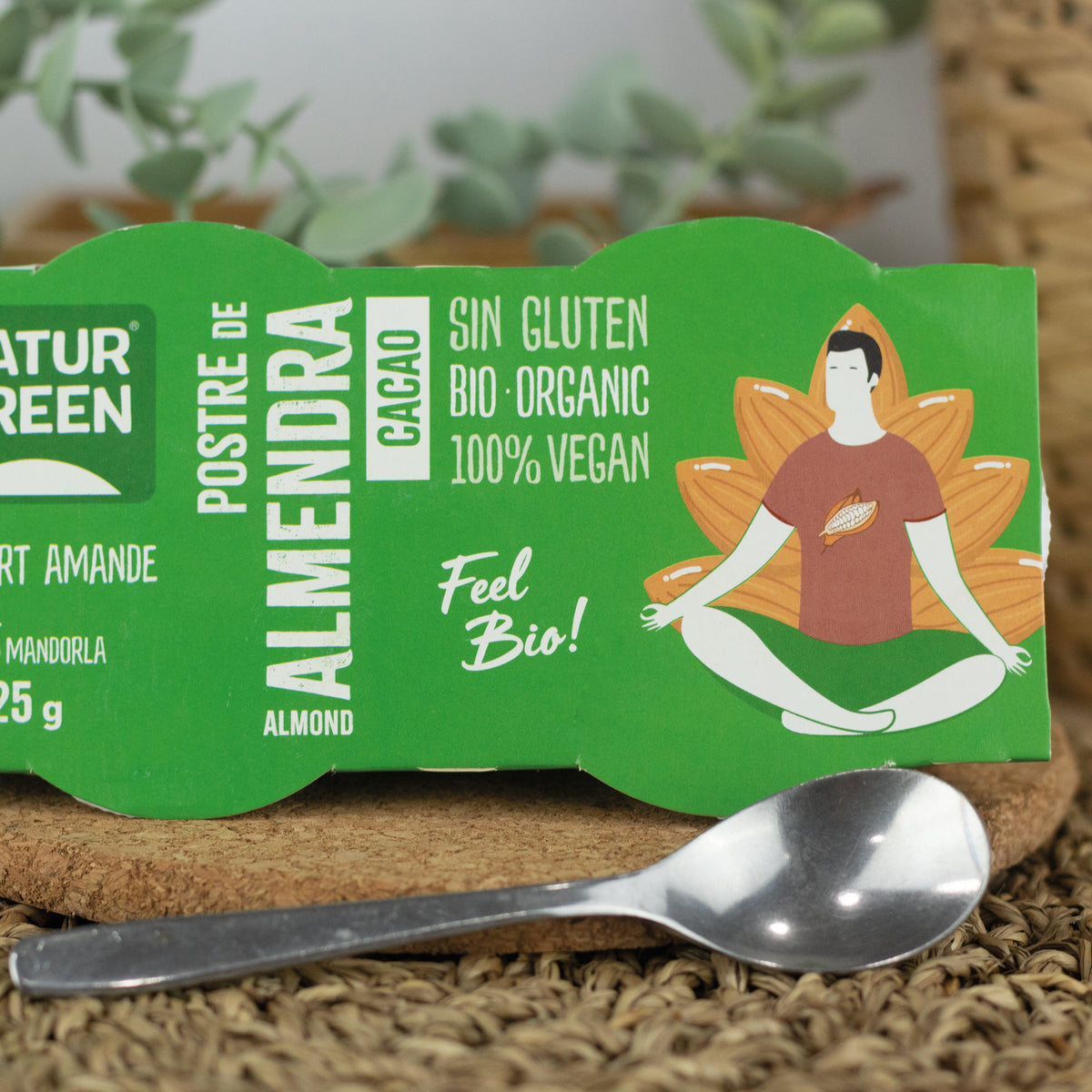 Postre de Almendras y Cacao NaturGreen,  2 x 125 g