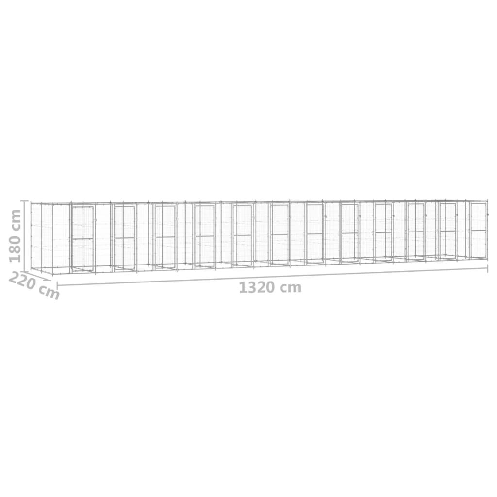 Perrera De Exterior De Acero Galvanizado 29,04 M²_5