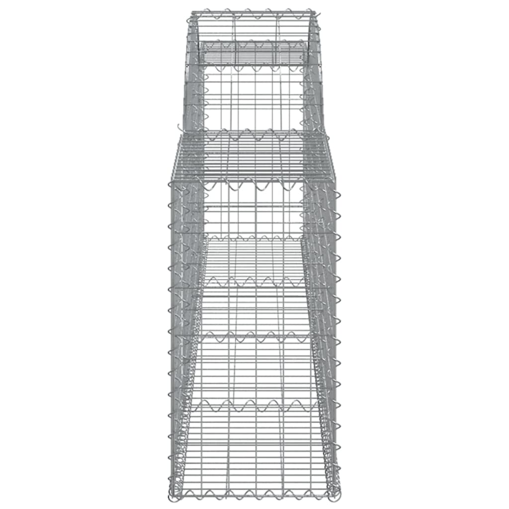 Cestas De Gaviones 15 Uds Forma De Arco Hierro 300x30x60/80 Cm_4