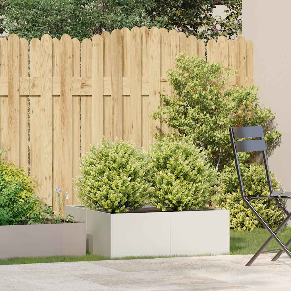 Jardinera Acero Blanco 80x80x30 Cm_2