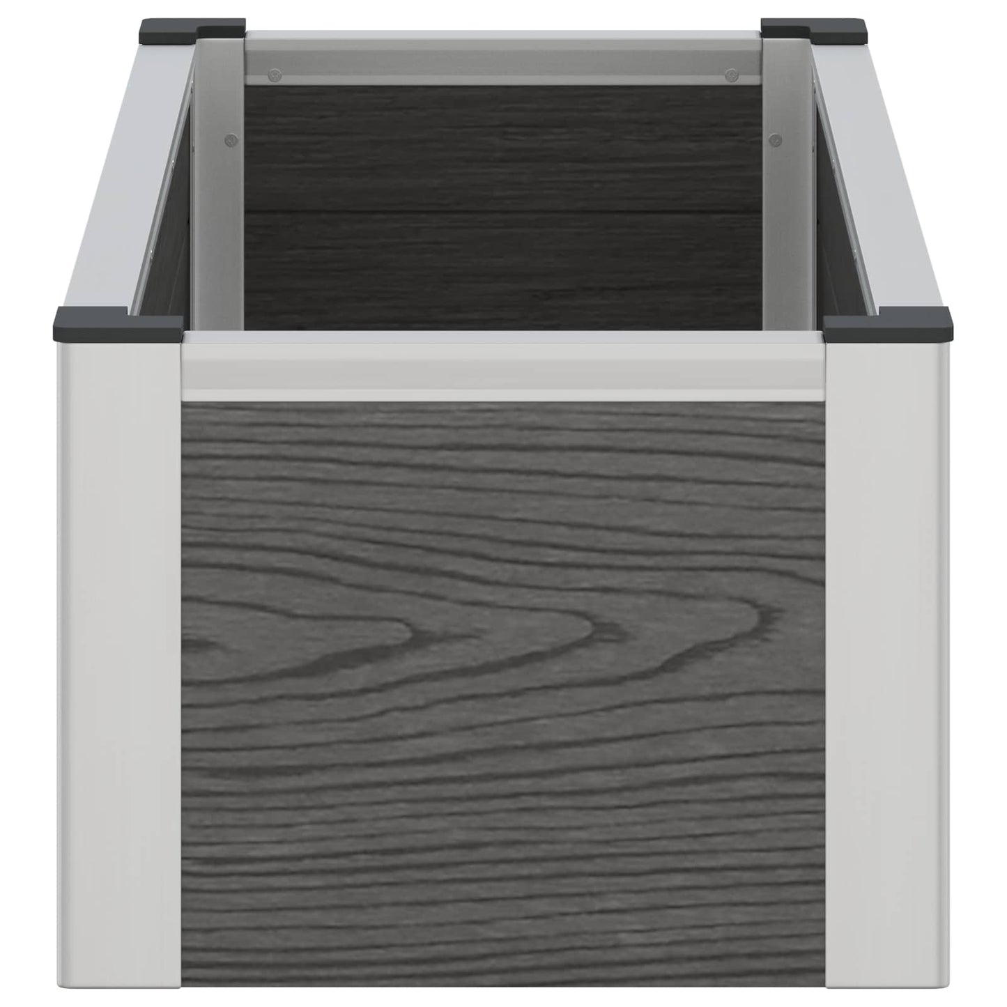 Arriate Elevado Gris 75 X 30 X 22 Cm Wpc Y Aluminio_4
