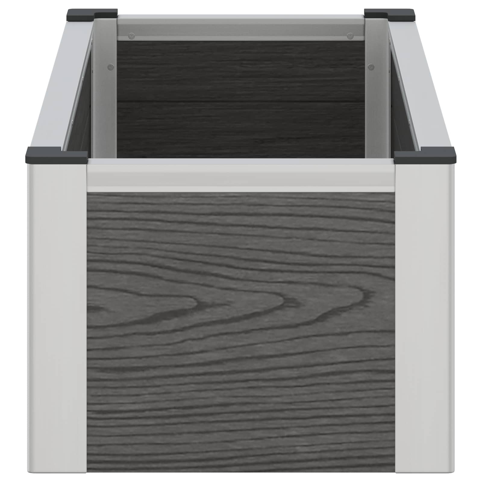 Arriate Elevado Gris 75 X 30 X 22 Cm Wpc Y Aluminio_4