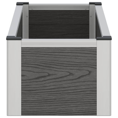 Arriate Elevado Gris 75 X 30 X 22 Cm Wpc Y Aluminio_4