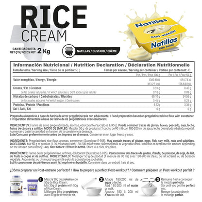 Rice Cream (crema De Arroz Pregelatinizada) - 2kg - Natillas De Vainilla - Fuente De Carbohidratos De Bue - Masmusculo_5