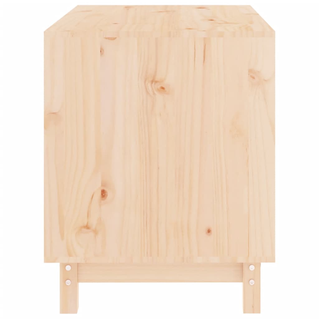Caseta Para Perros Madera Maciza De Pino 70x50x62 Cm_4
