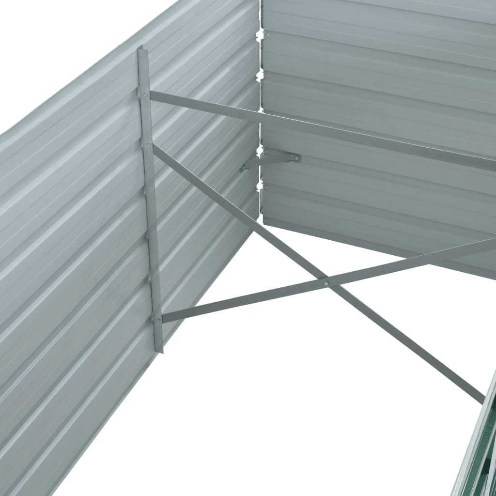 Arriate De Jardín De Acero Galvanizado Verde 240x80x77 Cm_5