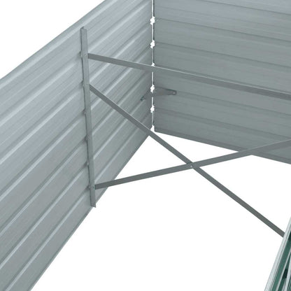 Arriate De Jardín De Acero Galvanizado Verde 240x80x77 Cm_5