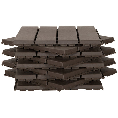 Outsunny Baldosas Cuadradas Para Suelos 30x30 Paquete De 9 Piezas Cubre 0.81 M²_4