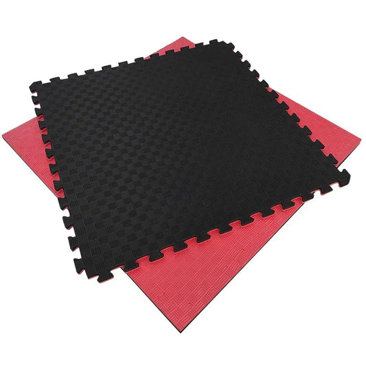 Artatami® Tatami Puzzle 1x1x40 mm Rojo - Negro Pack Ahorro【10 Unidades】 Alta Densidad EVA – Judo, BJJ, MMA y Lucha_0
