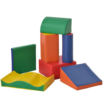 Homcom Juego De 7 Bloques De Espuma Para Niños De 1-3 Años Para Escalar Gatear_0