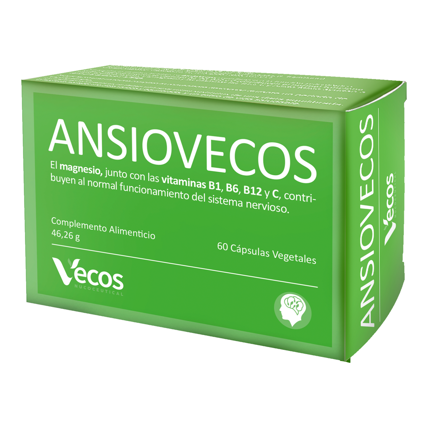 Ansiovecos Vecos 60 Cápsulas | Estrés, Ansiedad Y Equilibrio Emocional | Griffonia, Rhodiola Y Triptófano_0