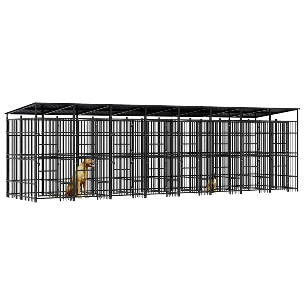 Perrera De Exterior Con Techo De Acero 14,75 M²_3