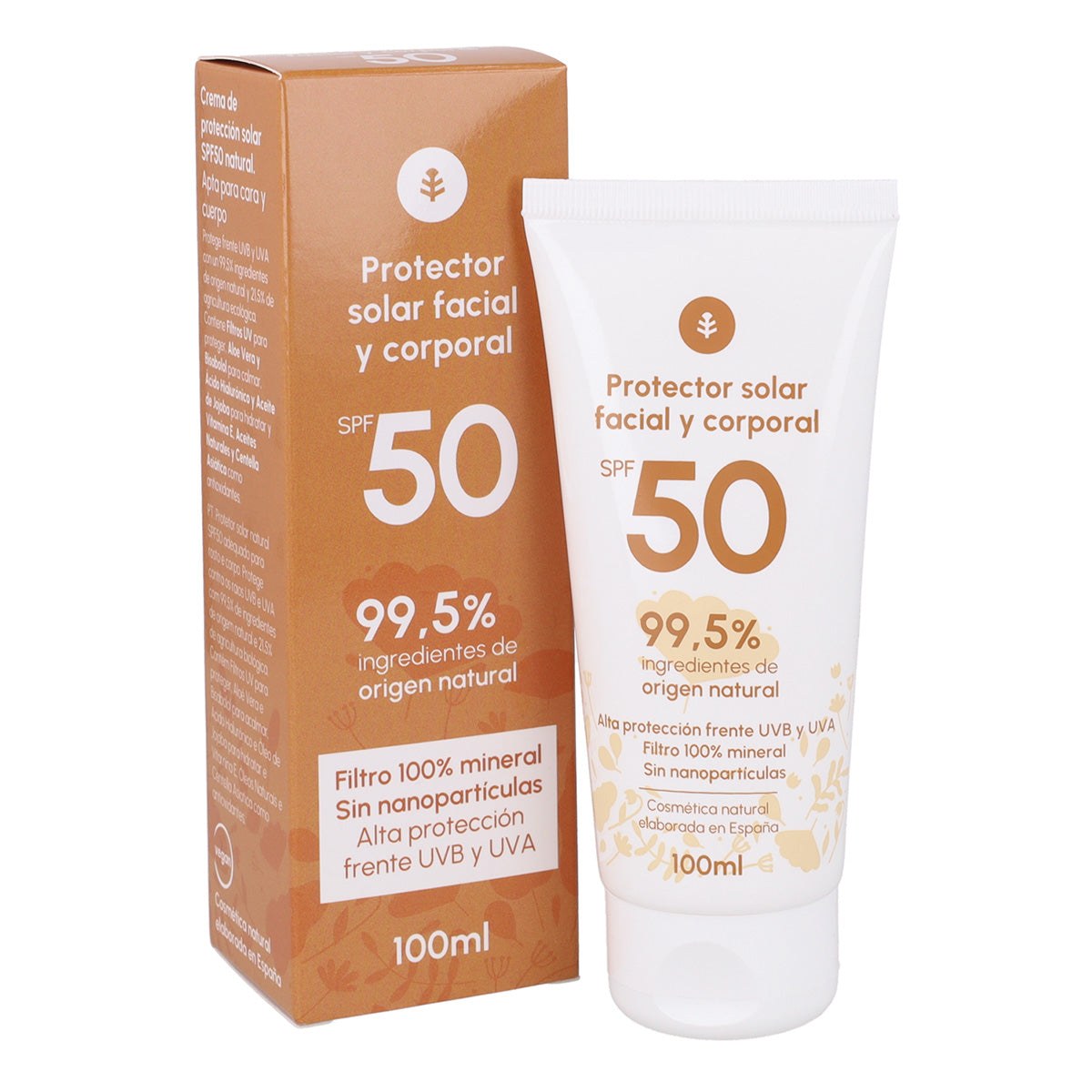 Crema de protección solar 100% mineral SPF50 Planeta Huerto 100 ml