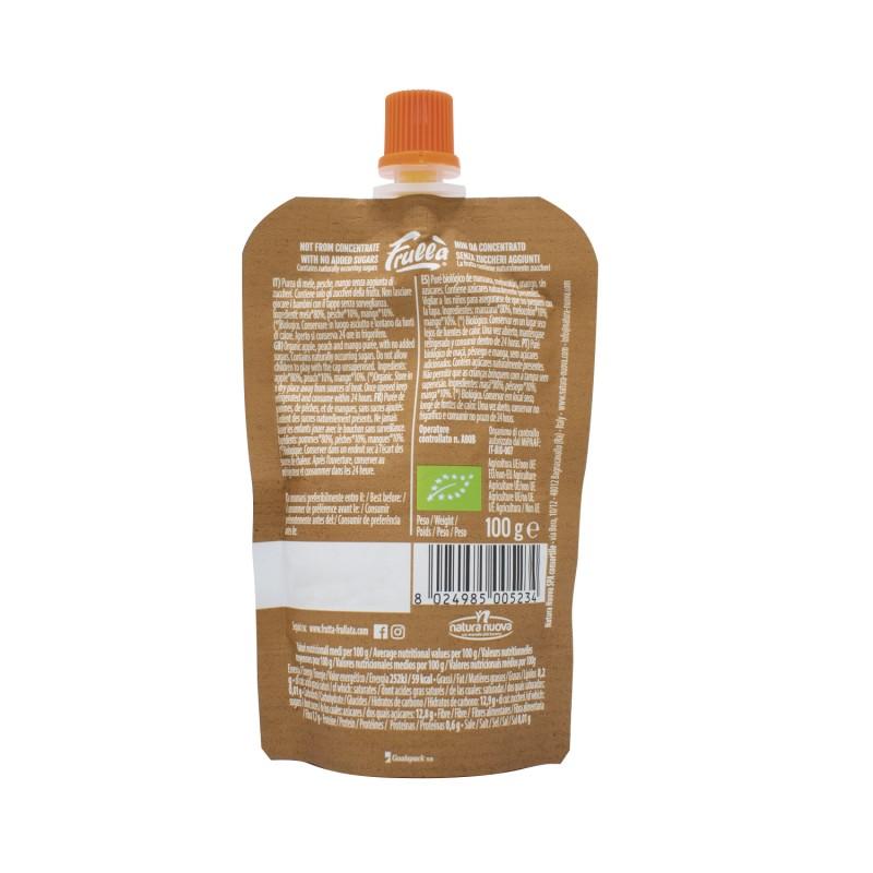 Pouche de Manzana, Melocotón y Mango Frulla Natura Nuova 1ud de 100gr