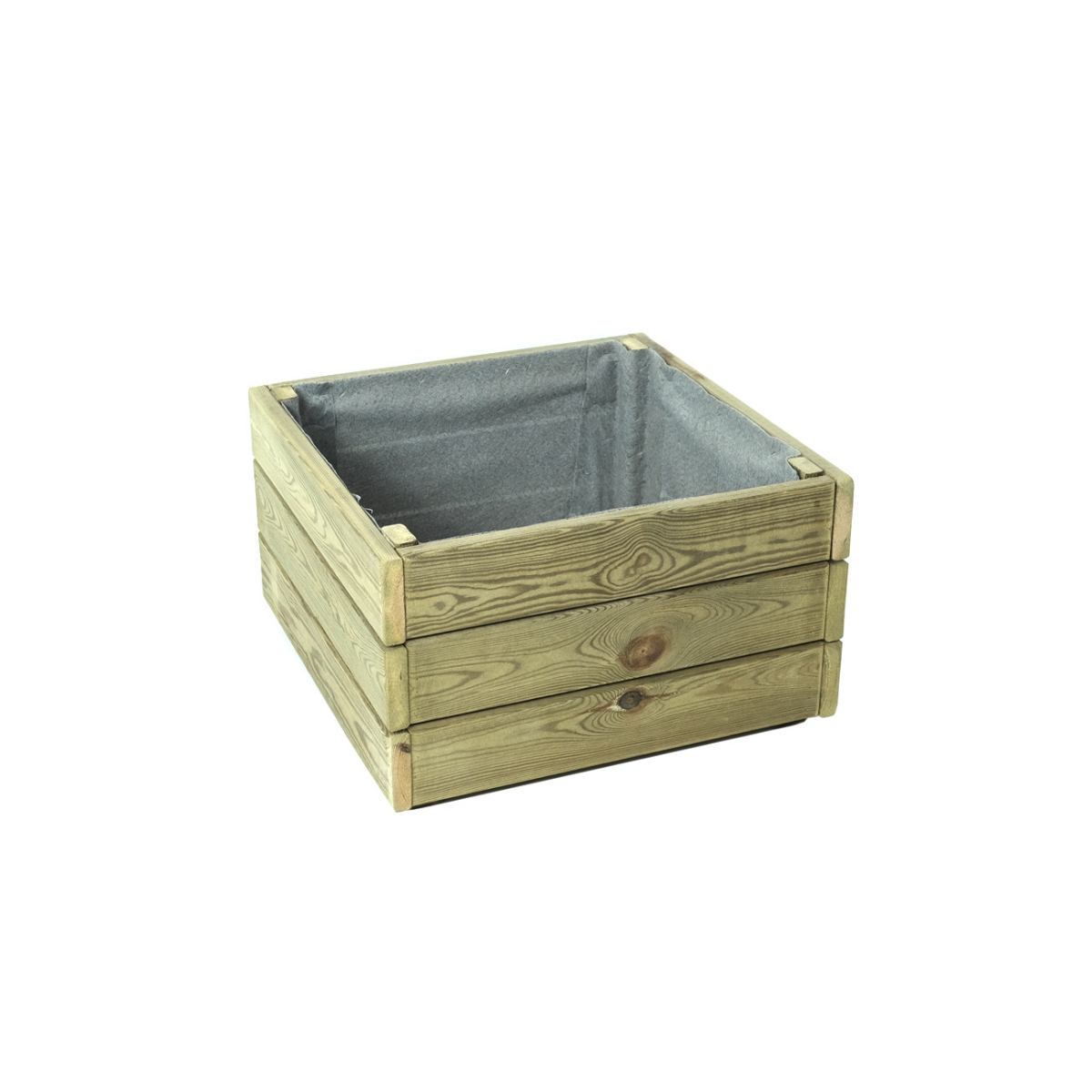 Jardinera De Madera Eko De Pino Tratada Vidahuerto 40x40x30 Cm._0