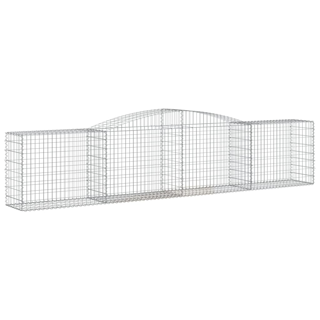 Cestas De Gaviones 25 Uds Forma De Arco Hierro 400x50x80/100 Cm_2