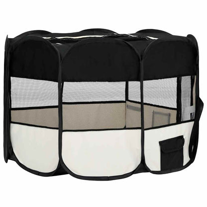 Parque De Perros Plegable Y Bolsa Transporte Negro 110x110x58cm_3