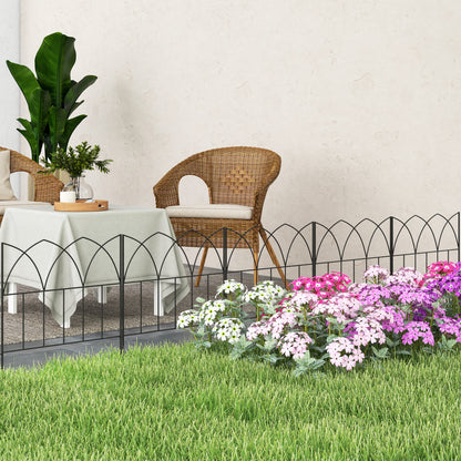 Outsunny Vallas De Jardín 205x45,5 Cm De Metal Combinación Libre Negro_1