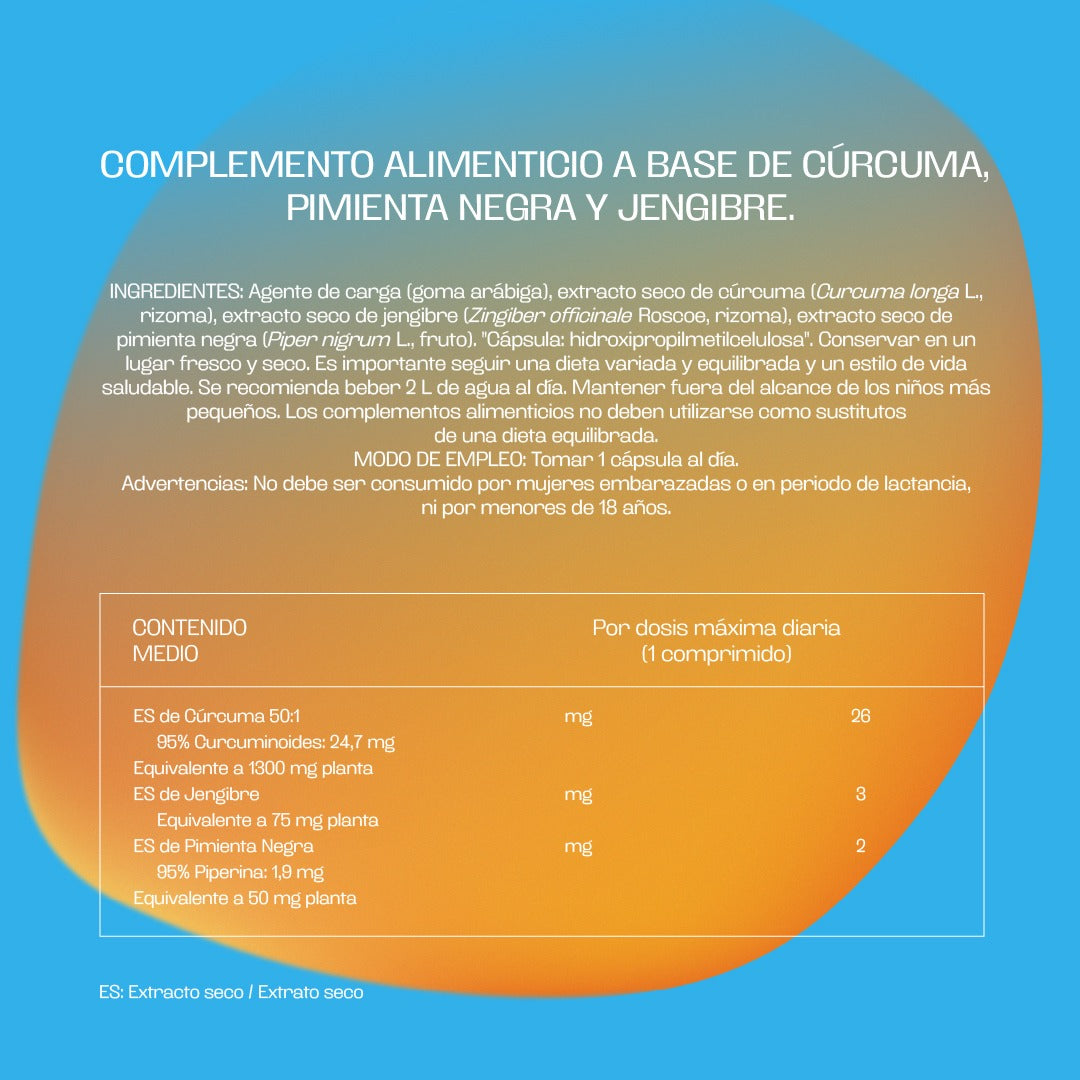 Cúrcuma con Jengibre y Pimienta Negra BICENTURY 120 comprimidos