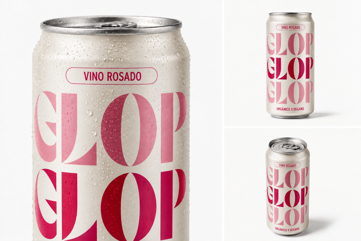 Pack 12 Latas Vino Rosado Eco Vegano Lata 250ml_1