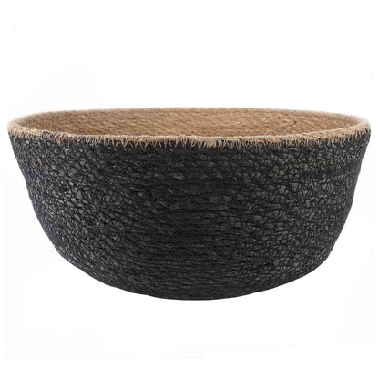 Maceta Con Asas 2 Uds. Negro Ø 45 X 36 Cm 100% Hierba Marina_2