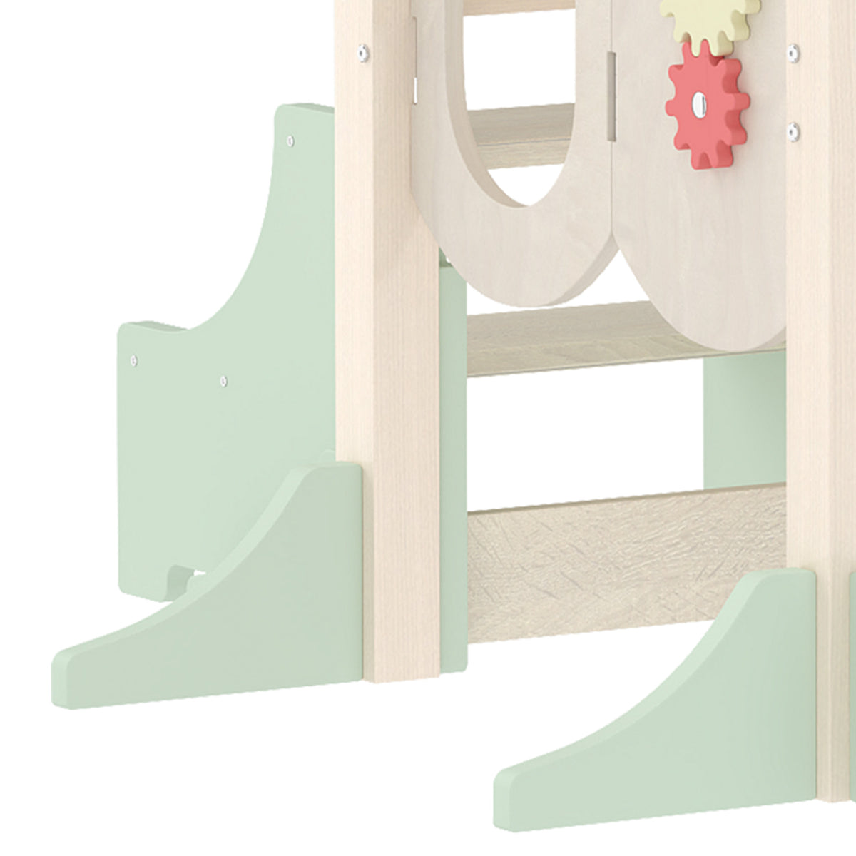 Banco Infantil Aiyaplay Painel Multicamadas, Madeira De Pinho Verde_5