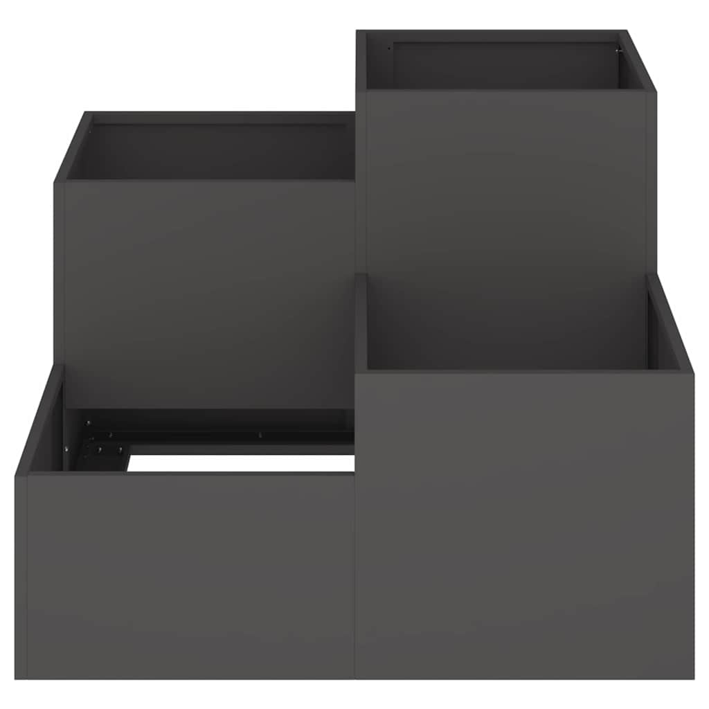 Maceta Para Jardín Negro 100 X 100 X 60 Cm Acero_5