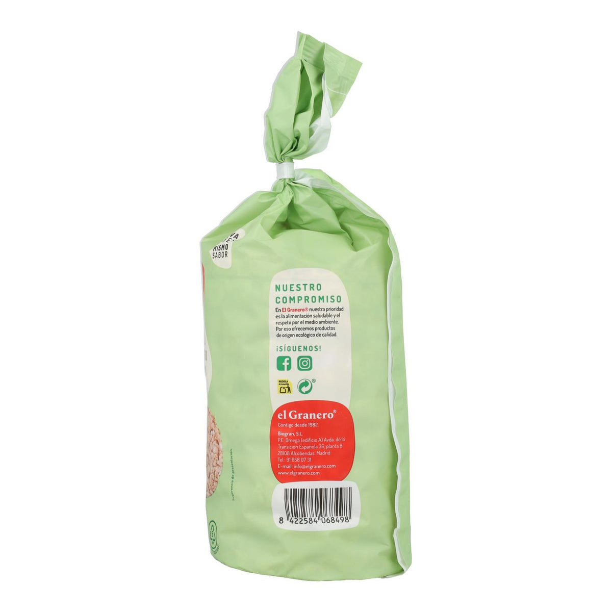 Tortitas de Arroz con Trigo Sarraceno El Granero, 100 g