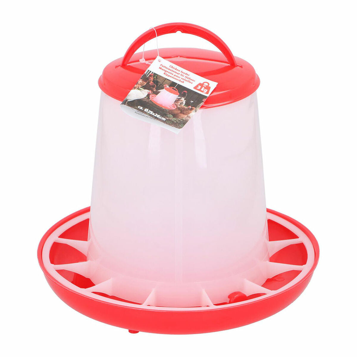 Comedero Para Aves De Corral Lifetime 3 Kg Ø 25 X 26 Cm / Vetonek_0