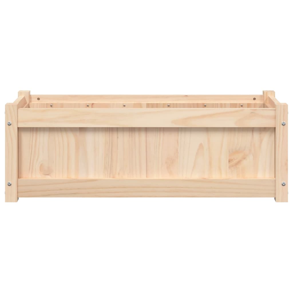 Jardinera De Madera Maciza De Pino 90x31x31 Cm_4