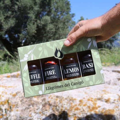 Título: Pack De Aceites De Oliva Infusionados 4 × 100 Ml – Picante, Trufa, Limón Y Albahaca_3