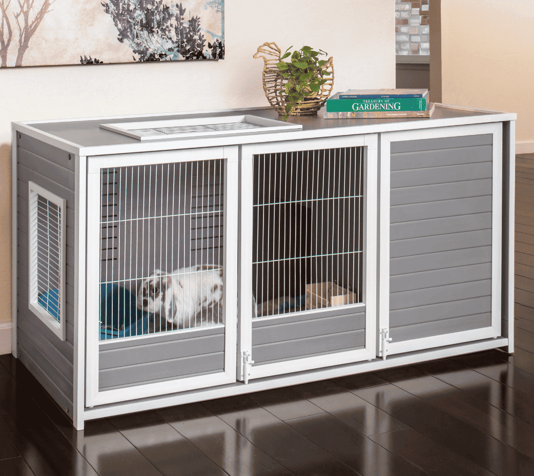 Conejera Nantes Con Madriguera - Ideal Para Conejos Y Cobayas - Para Interior/exterior - Tres Puertas De Acceso_3