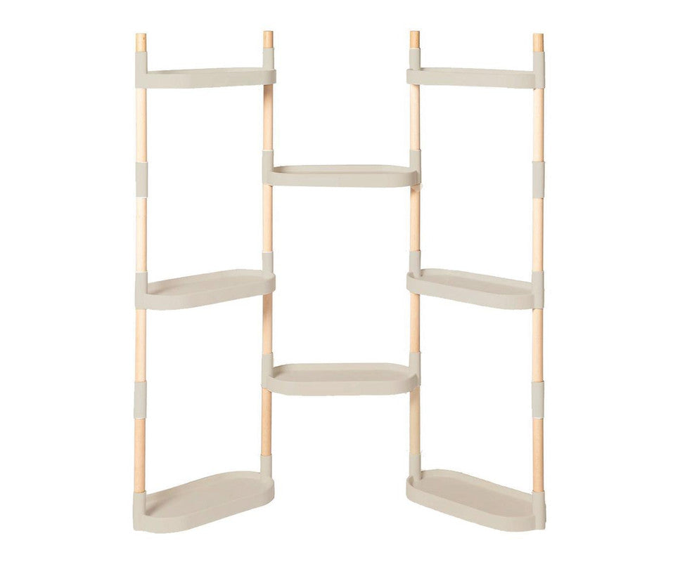 Soporte Modular Citysens De 8 Bandejas – Gris, Polipropileno 100% Reciclado Y Madera Ecológica Pefc_2