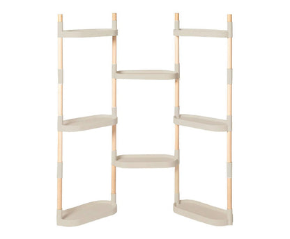 Soporte Modular Citysens De 8 Bandejas – Gris, Polipropileno 100% Reciclado Y Madera Ecológica Pefc_2