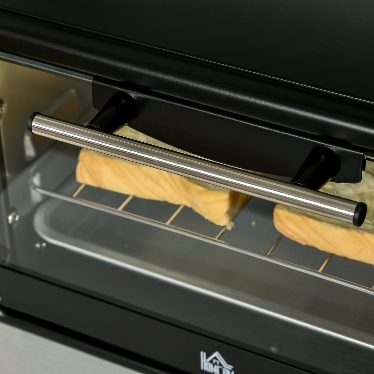 Homcom Horno Eléctrico Sobremesa 10 L 750w Temperatura 230 ℃ 36,5x26x22 Cm Negro_3