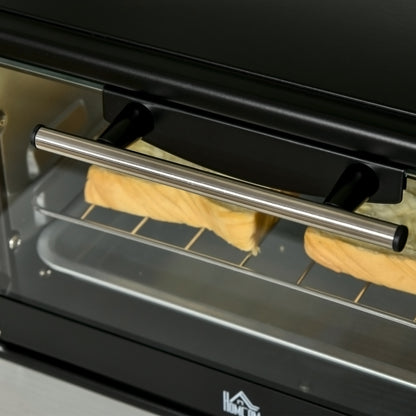 Homcom Horno Eléctrico Sobremesa 10 L 750w Temperatura 230 ℃ 36,5x26x22 Cm Negro_3