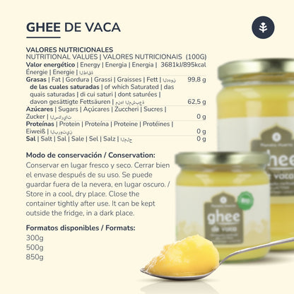 Ghee mantequilla clarificada ECO Planeta Huerto 300 g