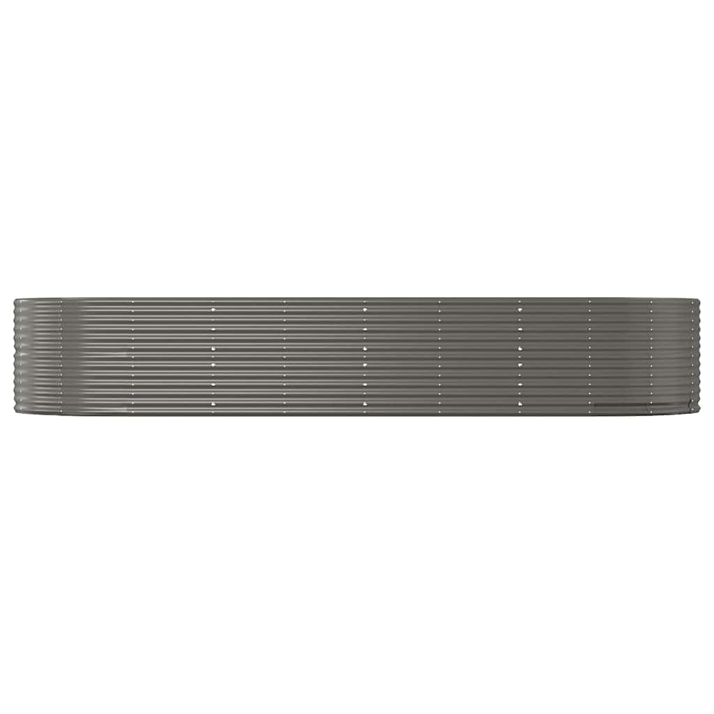 Jardinera Arriate Acero Galvanizado Gris 367x140x68 Cm_2