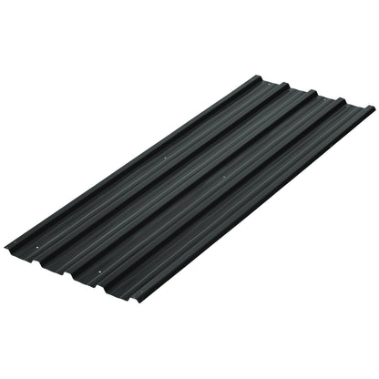 Outsunny Juego De 12 Paneles Para Tejado De Acero Galvanizado 129x45cm Gris_0