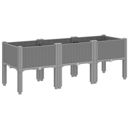 Jardinera Con Patas Pp Gris Claro 120x40x42 Cm_4