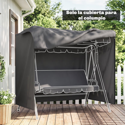 Outsunny Funda De Balancín Para Jardín Con 2 Cremalleras 177x114x152 Cm Gris_4