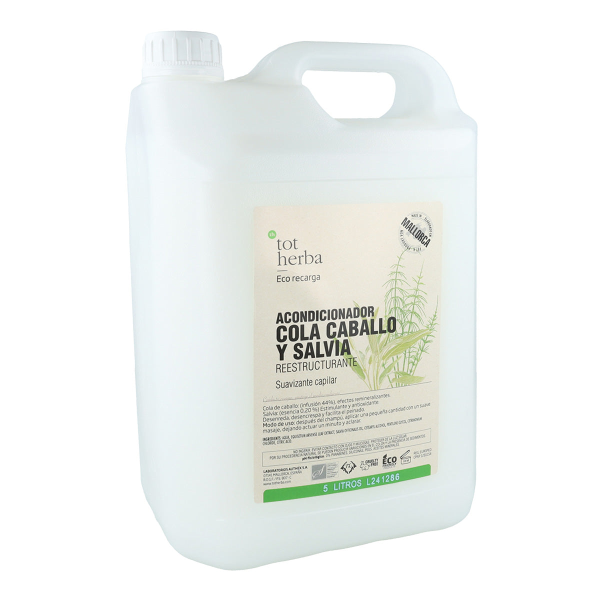 Pack 2x Acondicionador cola caballo y salvia Tot Herba 5 L