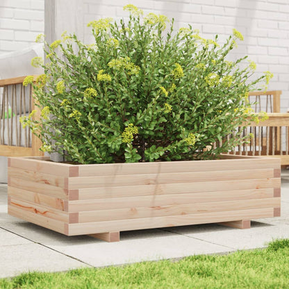 Jardinera De Madera Maciza De Pino 90x60x26,5 Cm_1