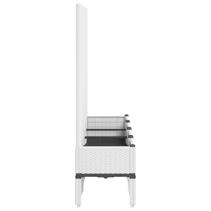 Jardinera Con Enrejado Pp Blanco 160x40x142 Cm_3