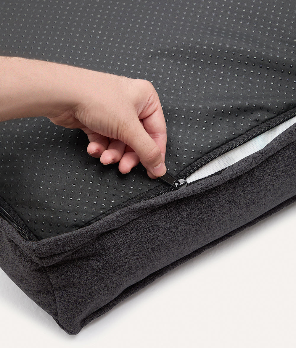 Cafide Cama De Material Reciclado Para Perro Con Tejido Basic Antracita. Modelo Cuadra._2