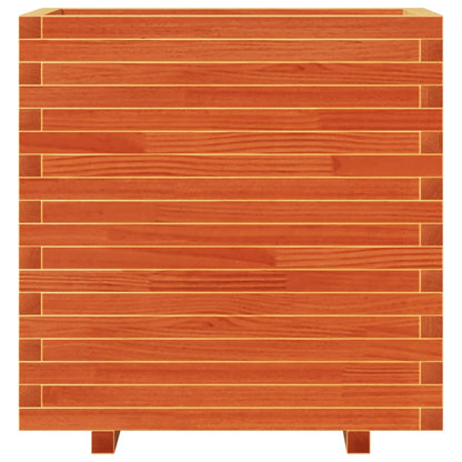 Jardinera Madera Maciza De Pino Marrón Cera 70x40x72 Cm_4